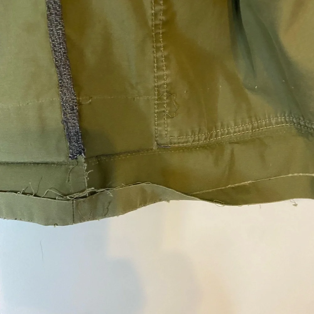 J Crew Classic Twill Chino Olive Green Military Style Jacket Punk Grunge Size 0 - Picture 14 of 15